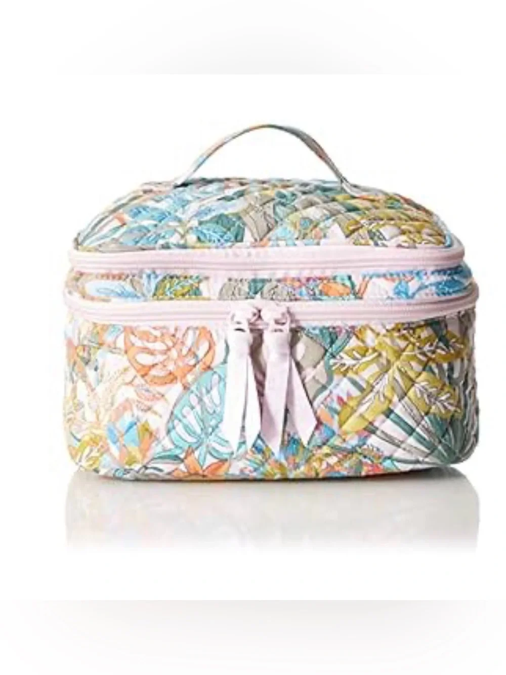 Vera Bradley brush up cosmetic case in rain forest canopy NEW